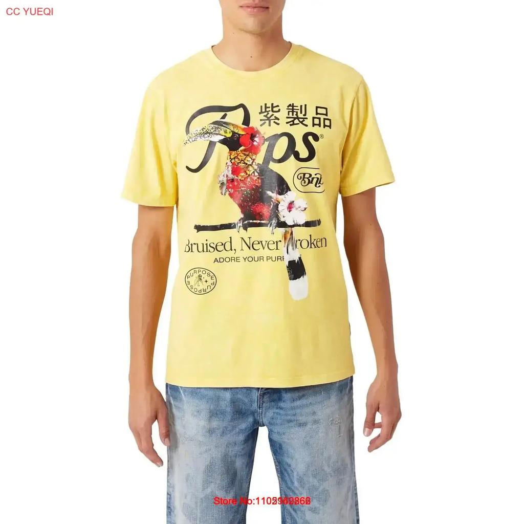 Prps Coral Tropical Toucan Unisexs T Shirt Yellow Authentic New L Vintage Streetwear Versatile Comfortable Vintage