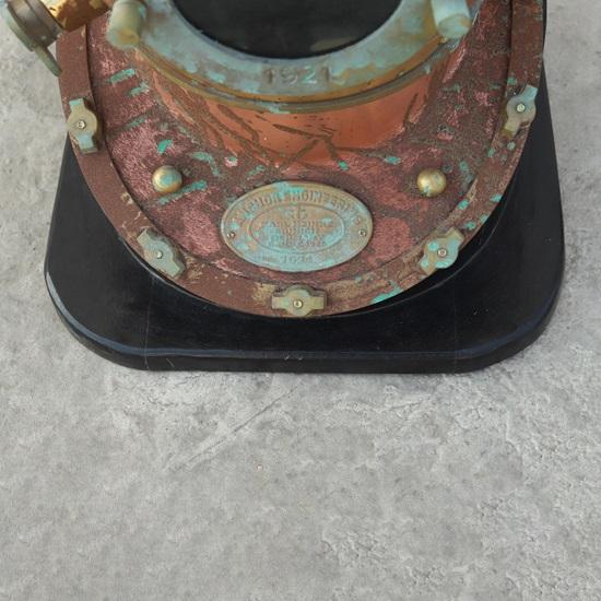 45.72cm Scuba Diving Helmet With Wooden Base Replica Sea Deep Sea Diver Marine