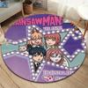 Chainsaw Man Round Area Rug Carpet Rug For Living Room Bedroom Sofa Playroom Decor Nonslip Floor Mat
