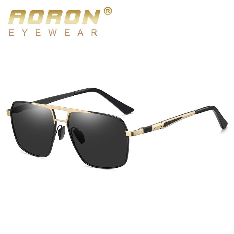 aoron Driving Sunglasses Men's Metal Polarized Fashion Sunglasses