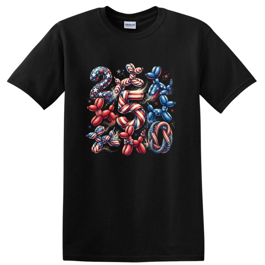 250 Anniversary Balloon T Shirt th of July Celebration Tee Red White Blue