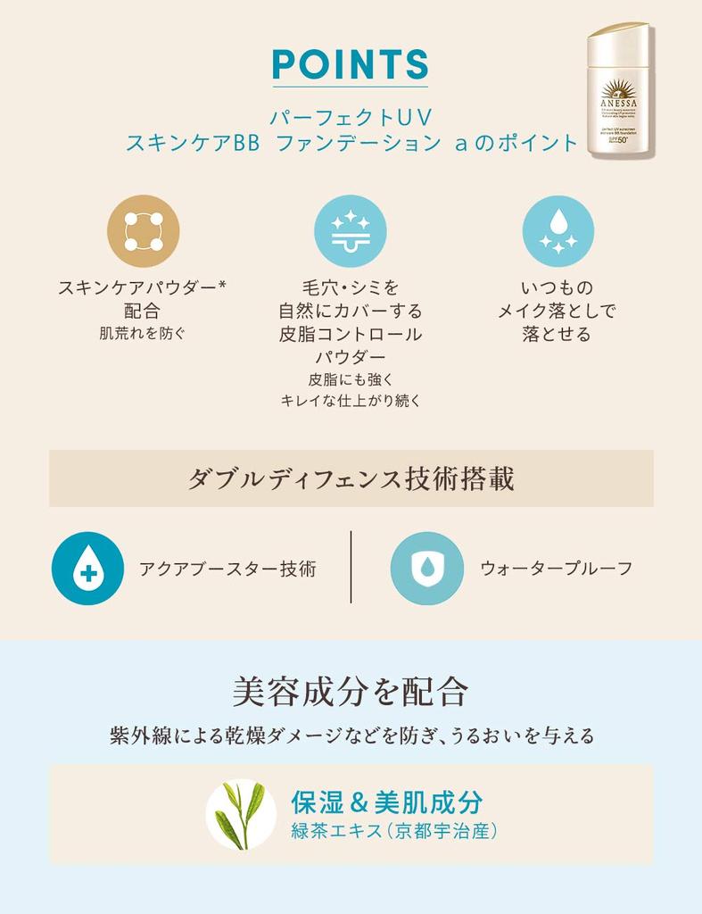 ANESSA Perfect UV Skin Care BB Foundation a Ocher 10 SPF50 25 мл Крем-цитрусовый мыльный аромат 1 Слегка яркая охра 25 мл PA+++ (х 1) (Икс