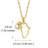 Anniyo Outline Africa Map Berbers Pendant Necklaces African Berber Jewelry for Women Men @250621