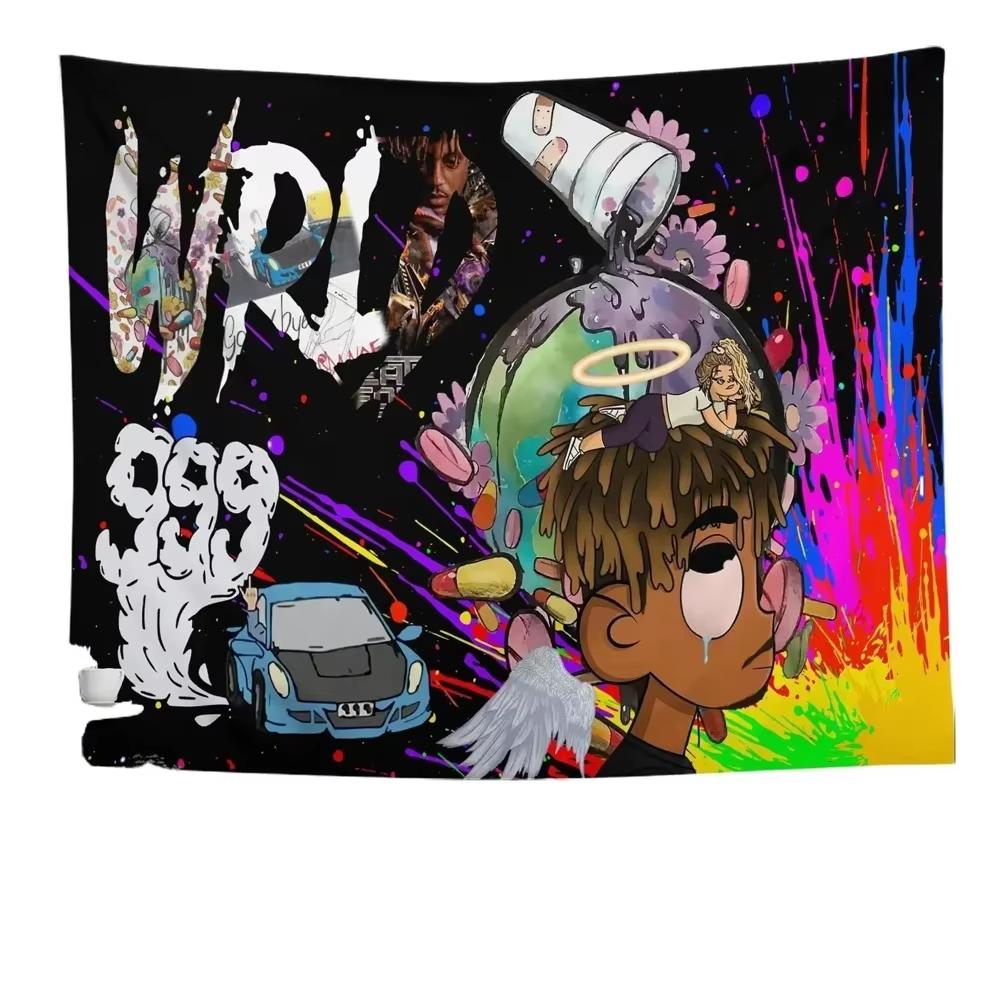 2026 Горячая Распродажа Рэпер Гобелен Juice Wrld Певец Гобелен Рэпер Постер Настенное Искусство Декор Гостиная Спальня Общежитие