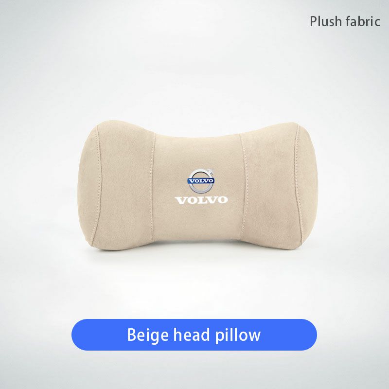 Car Seat Suede Memory Cotton Neck Pillow Headrest For Volvo XC90 V90 V60 XC60 V40 EC40 EX40 S80 S60 S90 C40 XC40 V70 XC70 C30