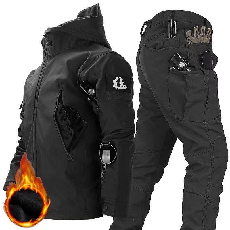 Мужские зимние и осенние флисовые куртки тактические водонепроницаемые костюмы для рыбалки, пешего туризма, кемпинга, спортивные костюмы, пальто, термоштаны