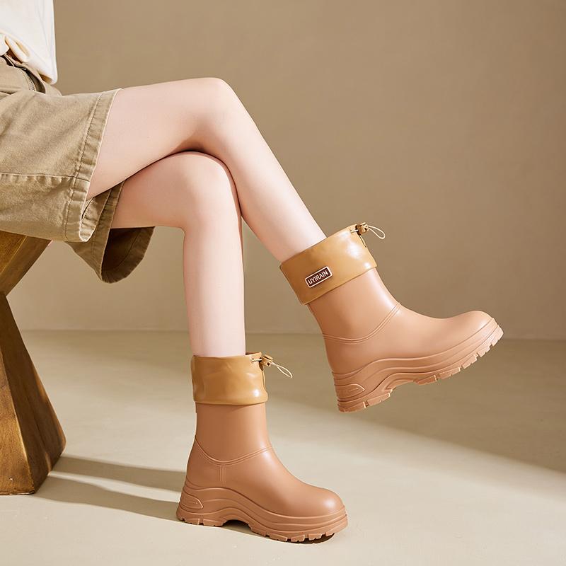 Factory Sale Various Widely Used Made In China Red Belted Rain Shoes