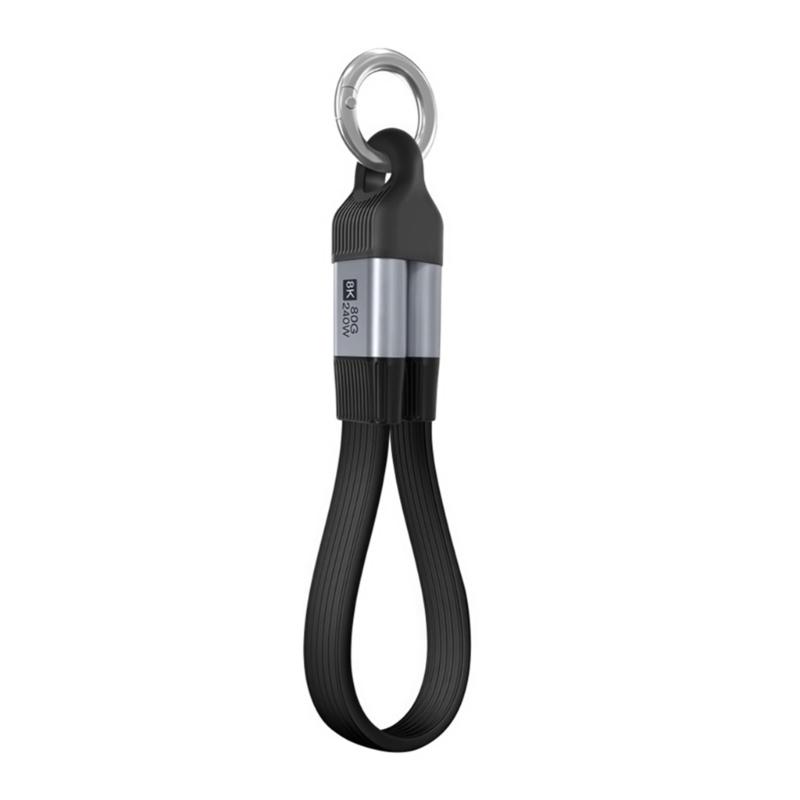 Силиконовый кабель USB C на USB C 80 Гбит/с 8K@60 Гц 240 В Быстрая зарядка Кабель для передачи данных Видеокабель для смартфонов и ноутбуков