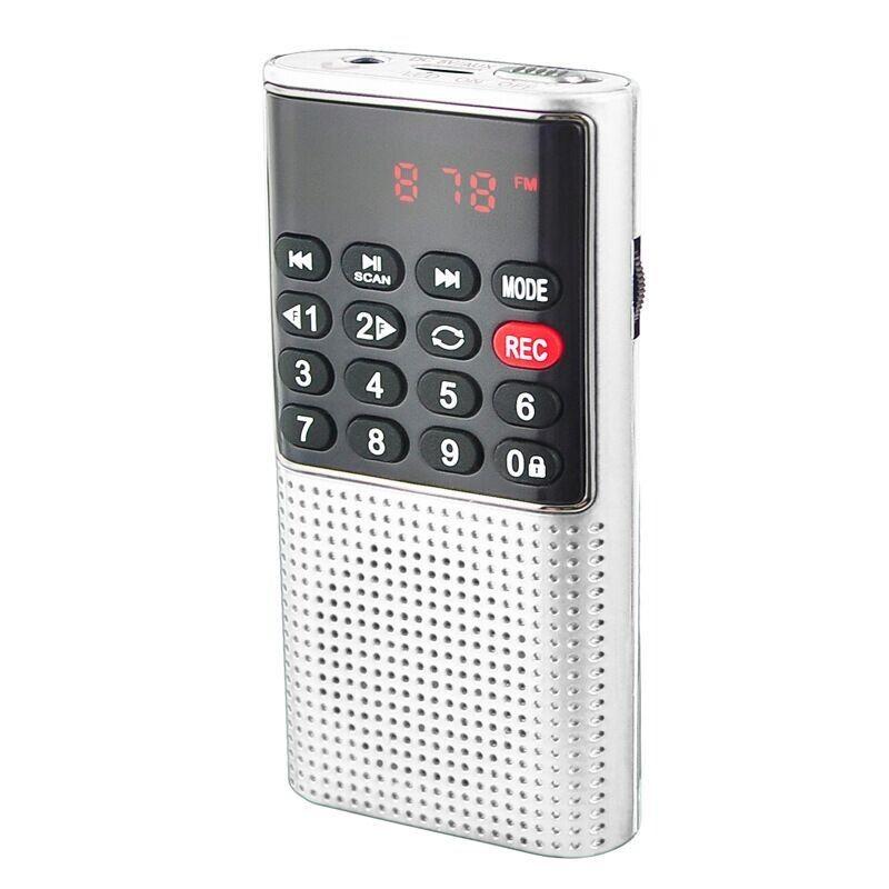 Мини-портативное карманное FM-радио, ручной MP3 Walkman с диктофоном, перезаряжаемая батарея 500 мАч для пеших прогулок, ходьбы, кемпинга