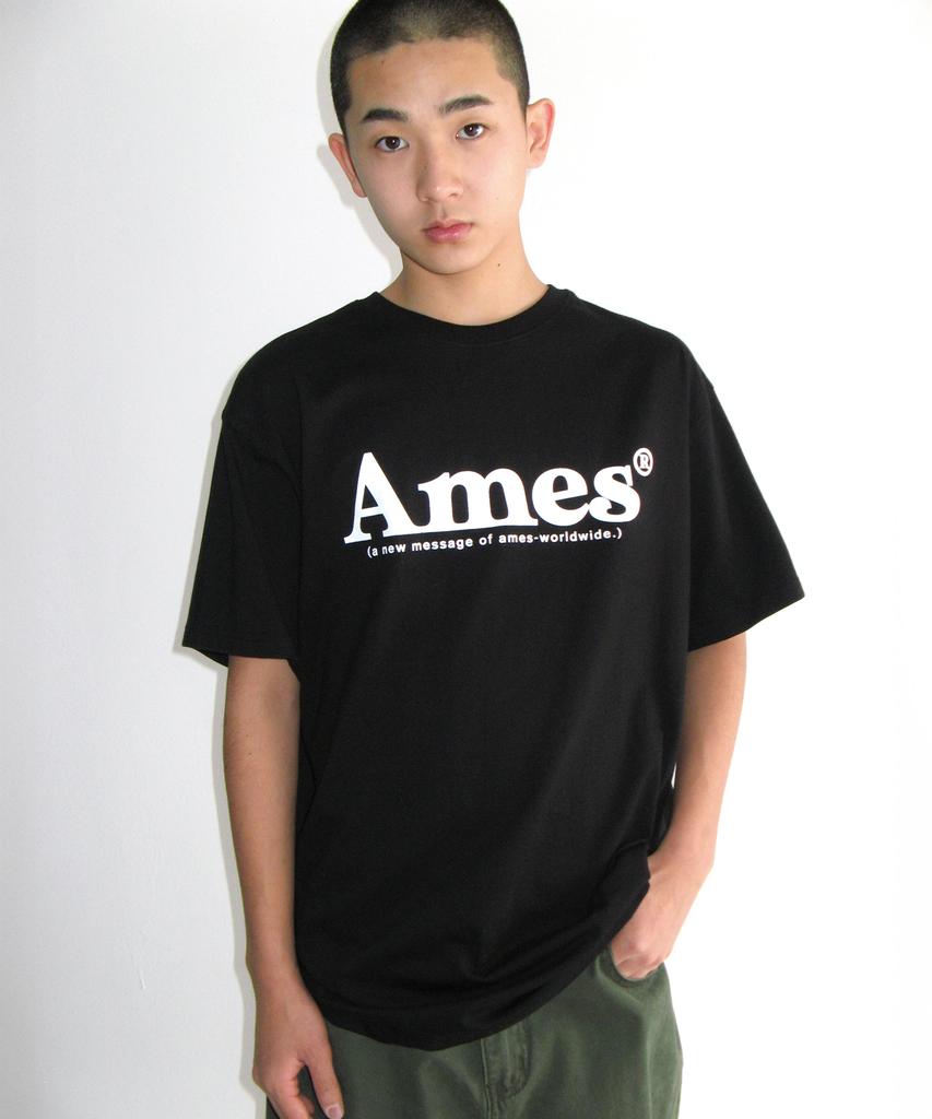 AMES-WORLDWIDE (Unisex) Basic Logo Tee Black