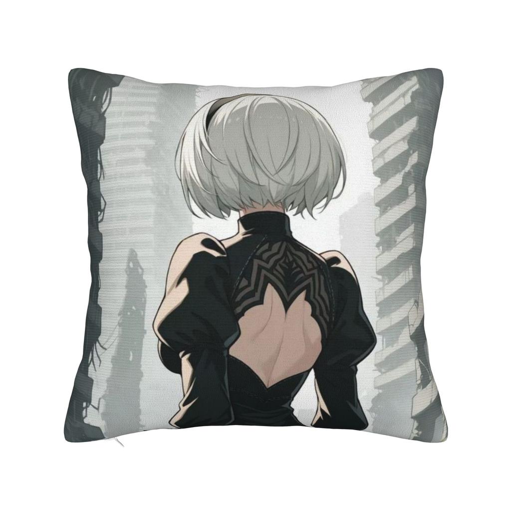 Nier Automatas Pillow Cover Design Cushion Cover Cute Funny Pillow Case For Sofa Bedroom Home Decor