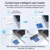 Смарт-кард-ридер Type-C USB 2.0 Plug-and-Play кард-ридер для Windows Портативный считыватель банковских чип-карт Легкий считыватель CAC ID-карт