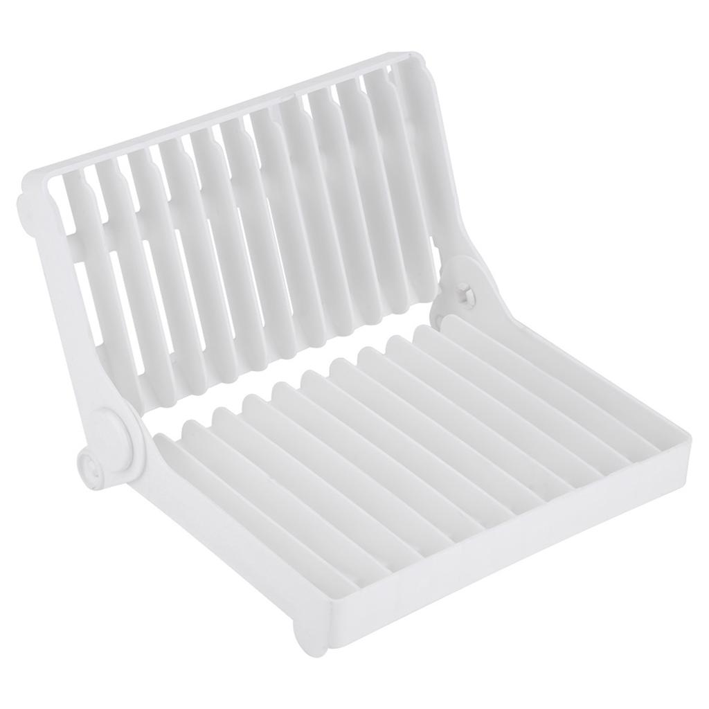 Home Kitchen Foldable Dish Plate Drying Rack Organizer Drainer Cutlery Plastic Storage Holder
