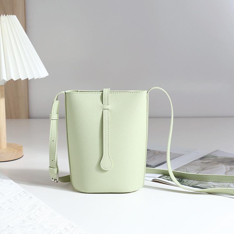 IELGY Soft Leather Messenger Bucket Bag Commuter Fashion Bag