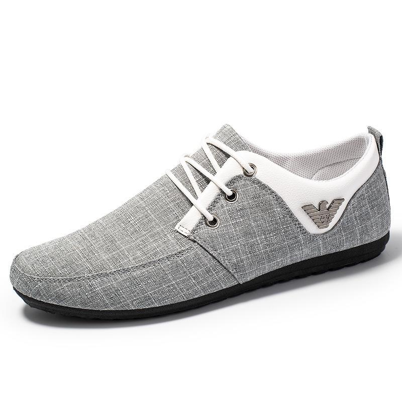 Мужская повседневная обувь, легкие мужские парусиновые туфли, металлические мужские туфли для вождения, однотонные мужские кроссовки на шнуровке, Zapatillas Hombre 2024