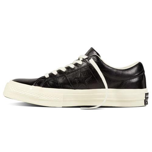 Converse One Star Low 'Black' (Unisex) Black / Black / Egret Skateboard Shoes 157804C
