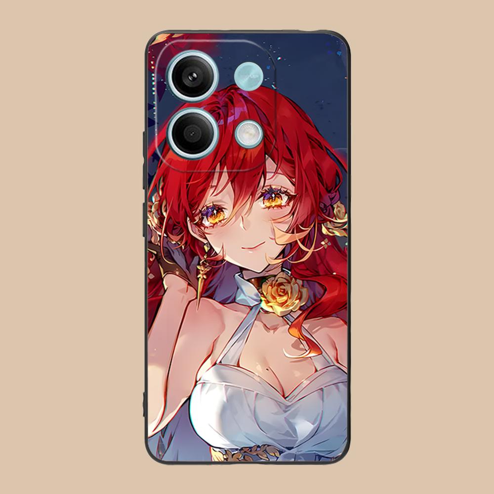 HSR Himeko Matte TPU Mobile Phone Case for POCO F8 F7 F6 F5 F4 F3 F2 Pro GT C75 C71 C65 C61 C40 Pro Ultra Colorful Cover
