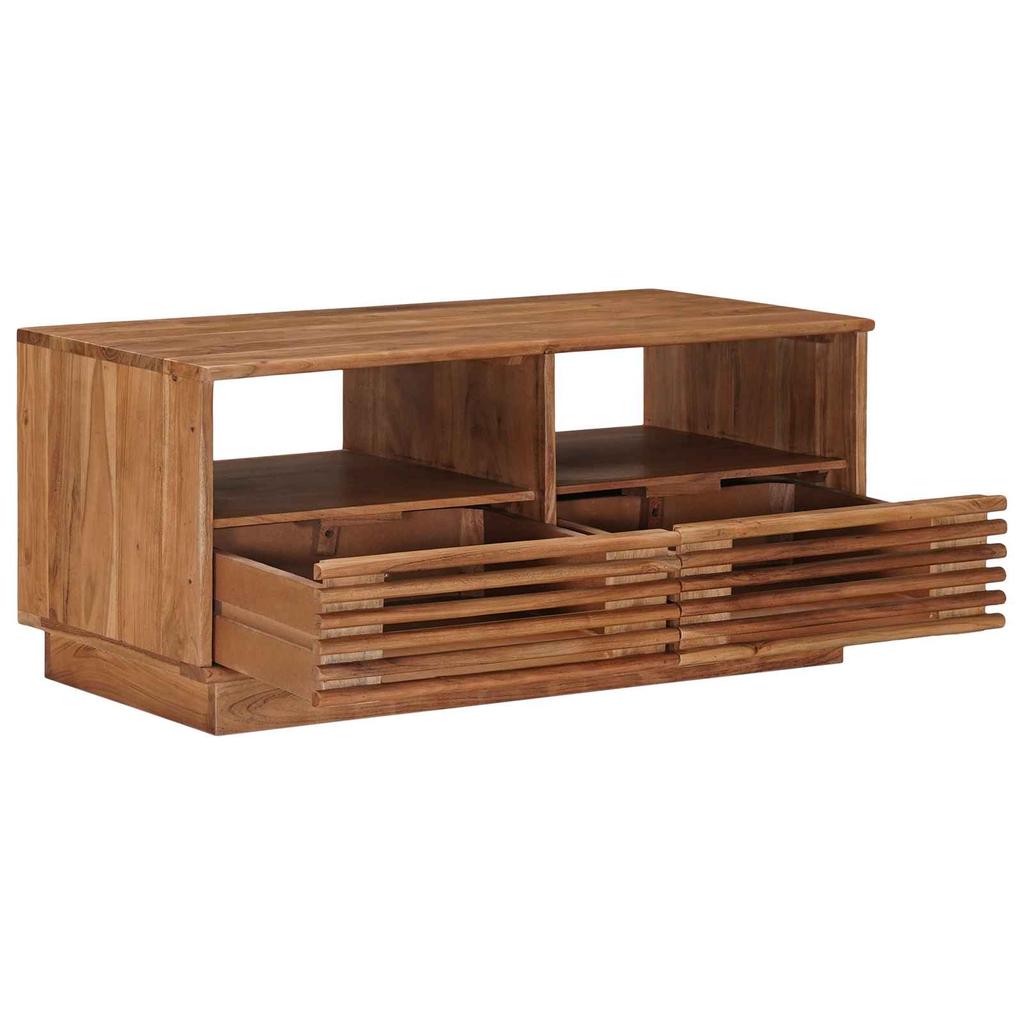 Handcrafted Coffee Table Teak Brown 85 x 45.5 x 40 cm