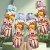 1PC Three Kids Happy Playing Outdoor Print 750ml Color Plastic Sports Water Bottle Leakproof Flip Straw Lid Suitable for Sports Office Home Use