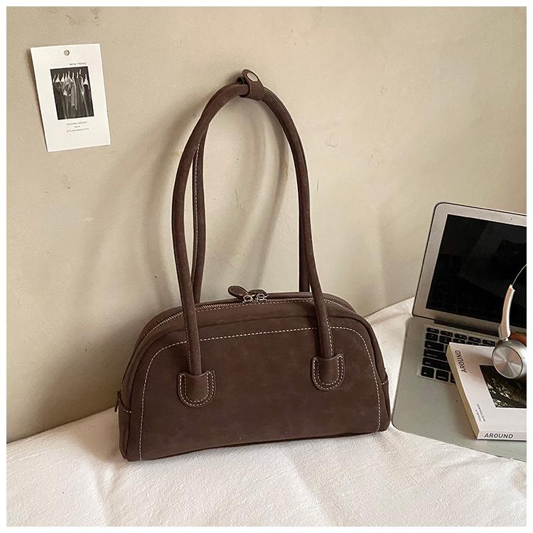Retro simple fashion baguette bag autumn new pillow bag underarm bag women's fashionable casual shoulder bag