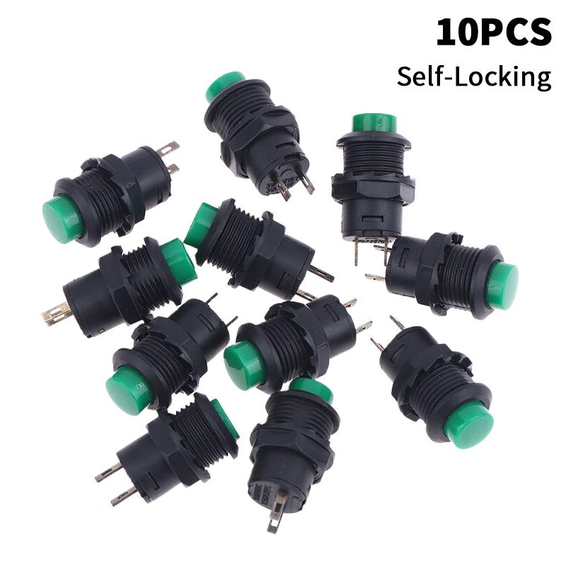 10pcs Self-Lock /Momentary Pushbutton Switches DS-428/427 12mm OFF- ON Push Button Switch 3A /125VAC 1.5A/250VAC DS-428/427