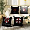 Umbrella Corporation Resident Evil Game Pillow Case Fashion Square Pillowcase Bedroom Sofa Room Leisure Cushion Cover