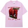 Funny Strawberry Elephant Meme T Shirts Italian Brainrot Homor Creativity Short Sleeve Men Women T-shirts Gifts
