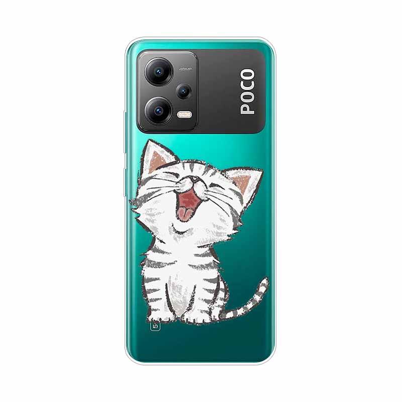 Чехол для POCO X5 Pro 5G Глобальная версия X5Pro ТПУ Силиконовый Мягкий Мультяшный Прозрачный Чехол для POCO x5 Обложка Прозрачный Раскрашенный Coque