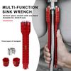 14 In 1 Sink Faucet Wrench Multifunction Pipe Wrench Anti-Slip Handle Double Head Wrench For Kitchen Bathroom Water Pipe Repair