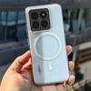 Акриловый противоударный магнитный чехол Magsafe для Xiaomi Mi 14 13 12 11 Ultra 12S 13T Pro, прозрачный чехол с беспроводной зарядкой, твердая задняя крышка, мягкая рамка