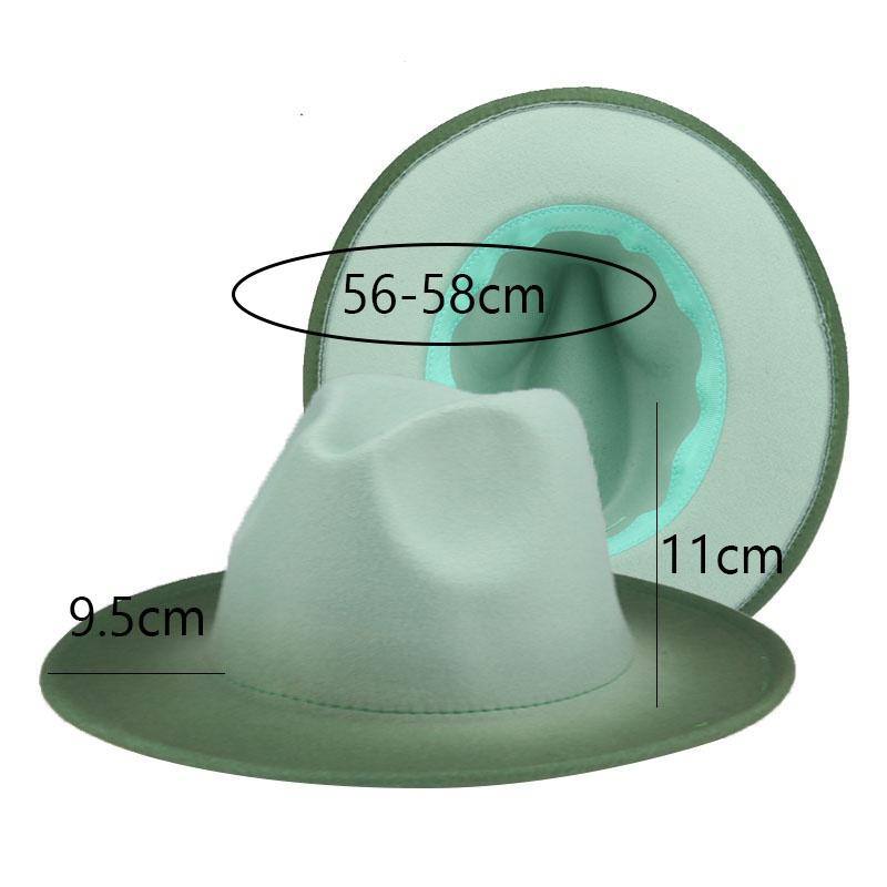 Шапки с градиентом цвета. Мужская и женская фетровая джазовая панама.