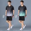 Mens Quick Dry Sports Shirt Badminton Tennis Running Table Training Jersey Set