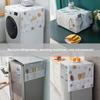 PEVA Refrigerator Cover Dustproof Microwave Dust Cover Waterproof Dustproof Home Single Double Door Fridge Cover