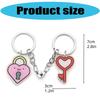 Creative Acrylic Couples Key Chain Heart-Shaped Lock Keyring Pendant Bag Charm Gift for Valentines Day Or Anniversary