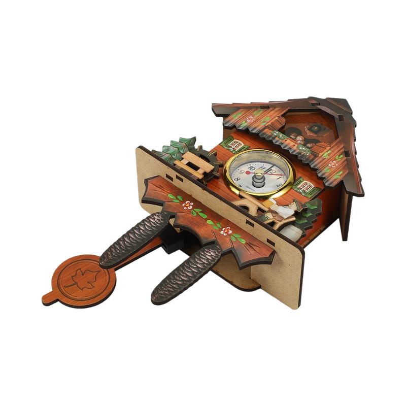 Старинные деревянные настенные часы с кукушкой, часы с будильником и колокольчиком, украшение для дома