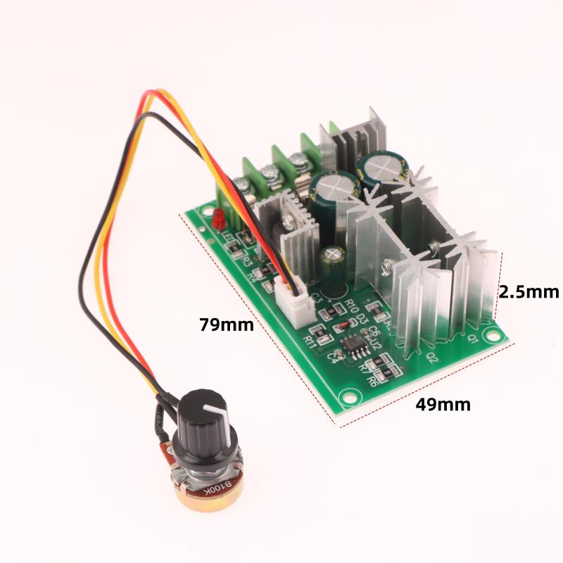 1 комплект ШИМ регулятор скорости двигателя 20А регулятор тока DC10-60В регулятор скорости двигателя постоянного тока 12В 24В 36В 48В модуль привода высокой мощности