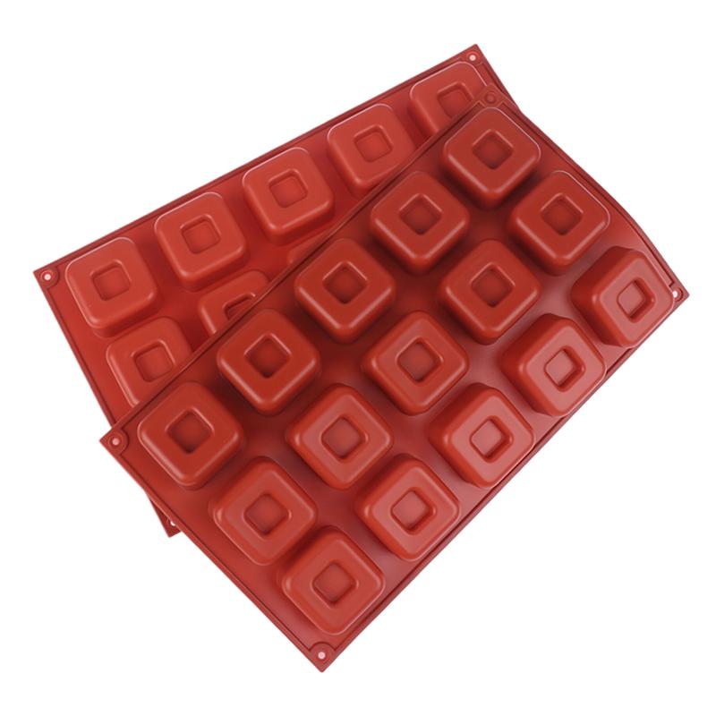 15-секционная квадратная силиконовая форма для выпечки торта, желе, пудинга, шоколада, кубиков льда, кексов, кексов, противня для выпечки