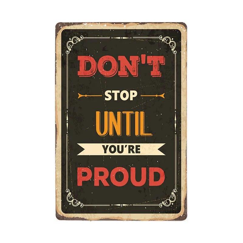 Proverb About Life Retro Metal Sign Bar Wall Decor Family Vintage Plaques Art Poster 20x30 Cm