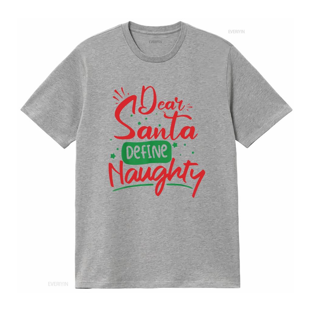 Womens Dear Santa Define Naughty T Shirt Funny Christmas Matching Black Medium vintage Washed Soft Comfortable graphic