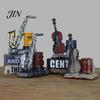 High-density Resin Decor Vintage Saxophone & Violin Pen Holder, Musical Instrument Desk Organizer, Weighted Anti-tip Holder Base Pencil Stand