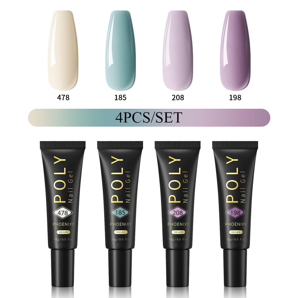 PHOENIXY 15 мл поли гель для ногтей маникюрный набор для наращивания пальцев акриловый гель нужна УФ светодиодная лампа для ногтей DIY салон нейл-арта для дома