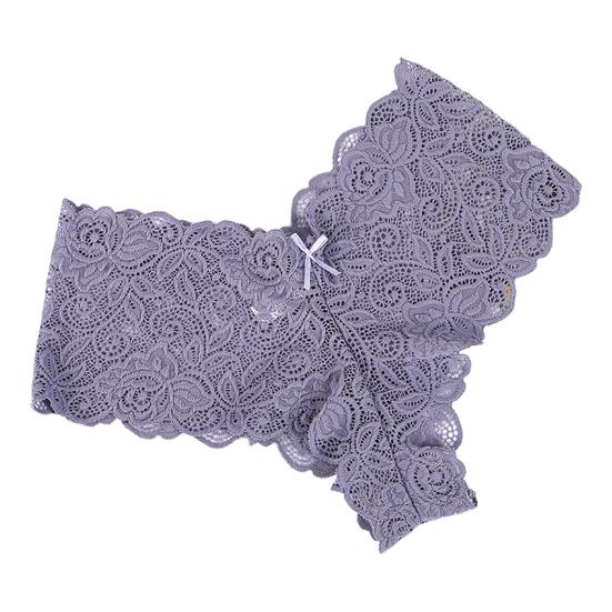 Women's Sexy Lace Panties Cheeky V Waist Hipster Bikini Underwear Floral Lace Low Waist Boyshorts Briefs