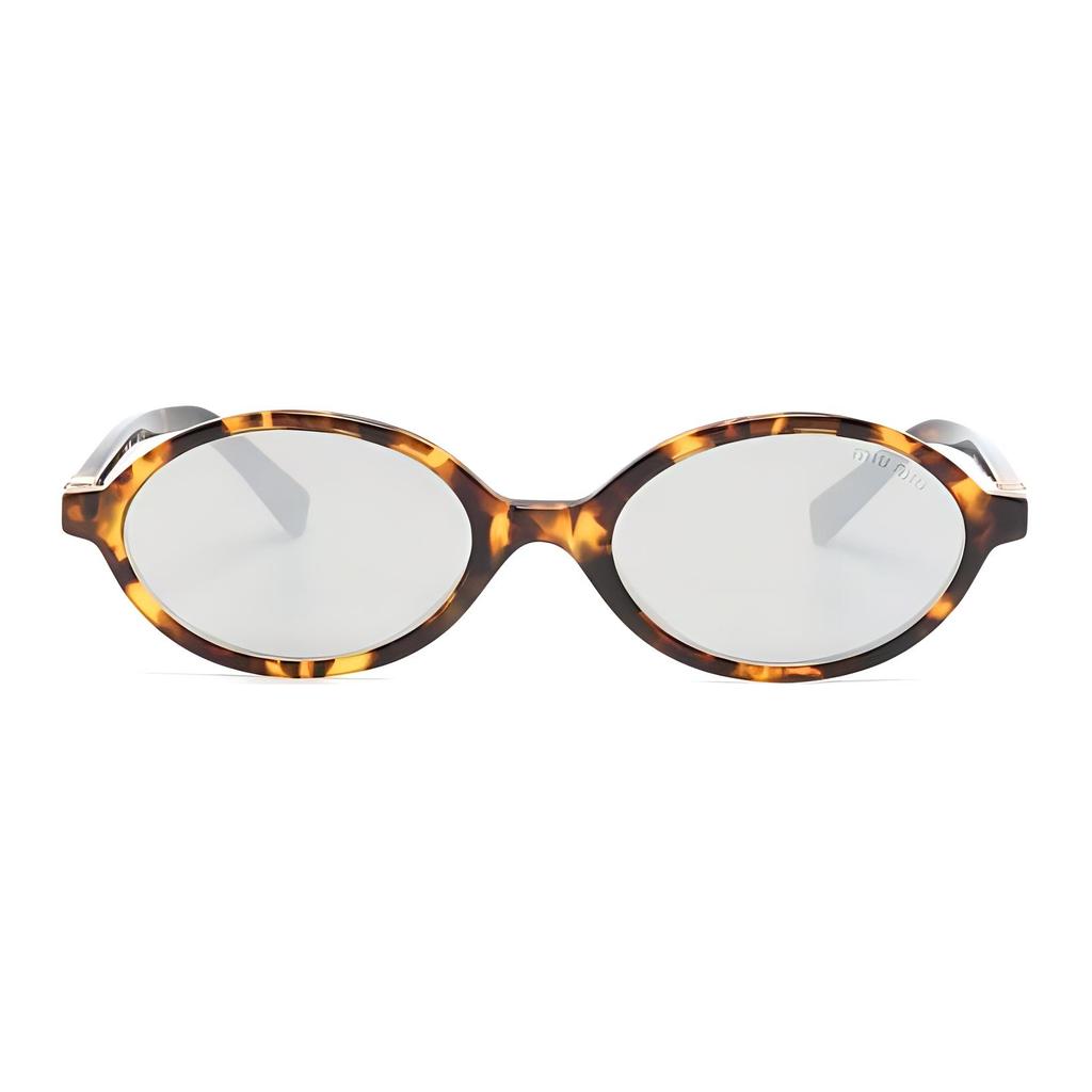 MIU MIU Regard Солнцезащитные очки Овальные с Логотипом-Буквой Женские Очки Черепаховый Окрас SMU04Z