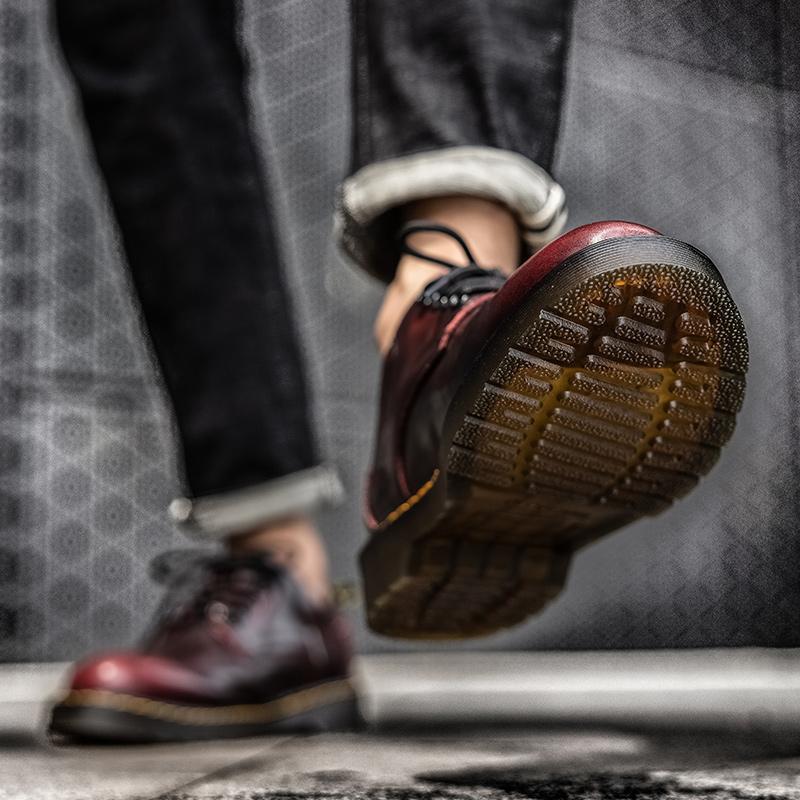 38-48Мужская обувь из натуральной кожи Большой размер Водонепроницаемая уличная обувь Оксфорды Обувь Дерби Мужские броги Кожаная обувь