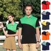 Summer Men's Business Casual Polo Shirt Fashion Color Matching Lapel Button Short Sleeve Golf T-shirt Casual Sports Shirt S-4XL