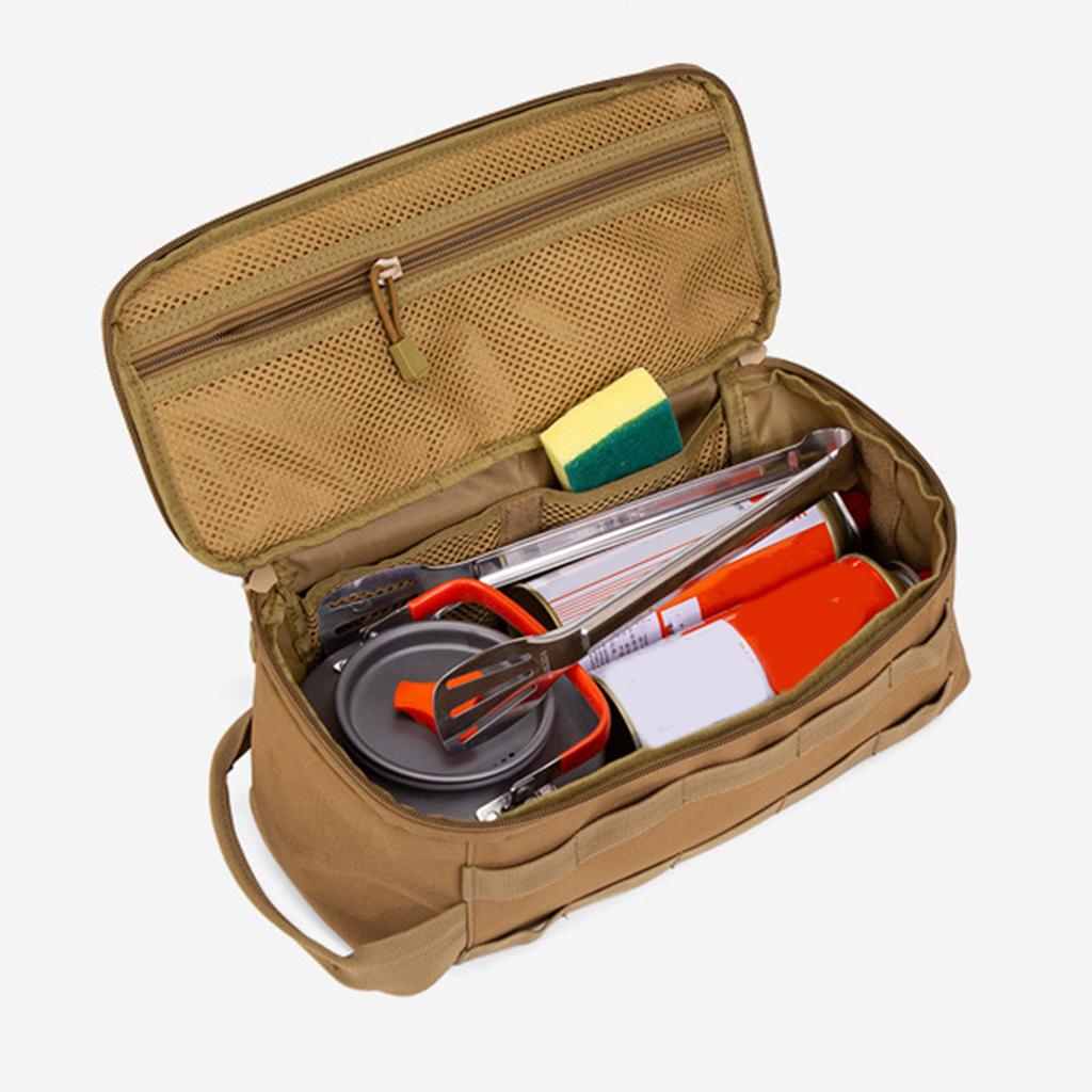 Portable Camping Cookware Bag Outdoor Carrying Picnic Tableware Organizers Large Capacity Utensils Storage Bag Enduring