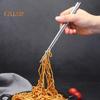 5 пар палочек для еды из нержавеющей стали, высокая твердость, многоразовые, противоскользящие, легкие, металлические палочки для еды, бытовые, термостойкие палочки для еды овощей