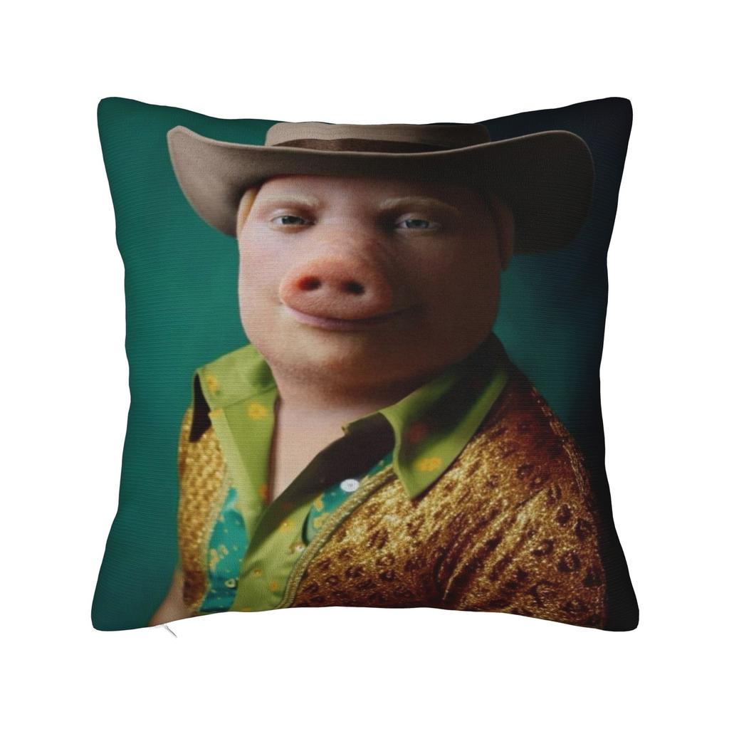 John Pork is calling Pillowcase Accessories Soft Cushion Cover Pillow Covers Home Decorations Zipper Multiple Sizes
