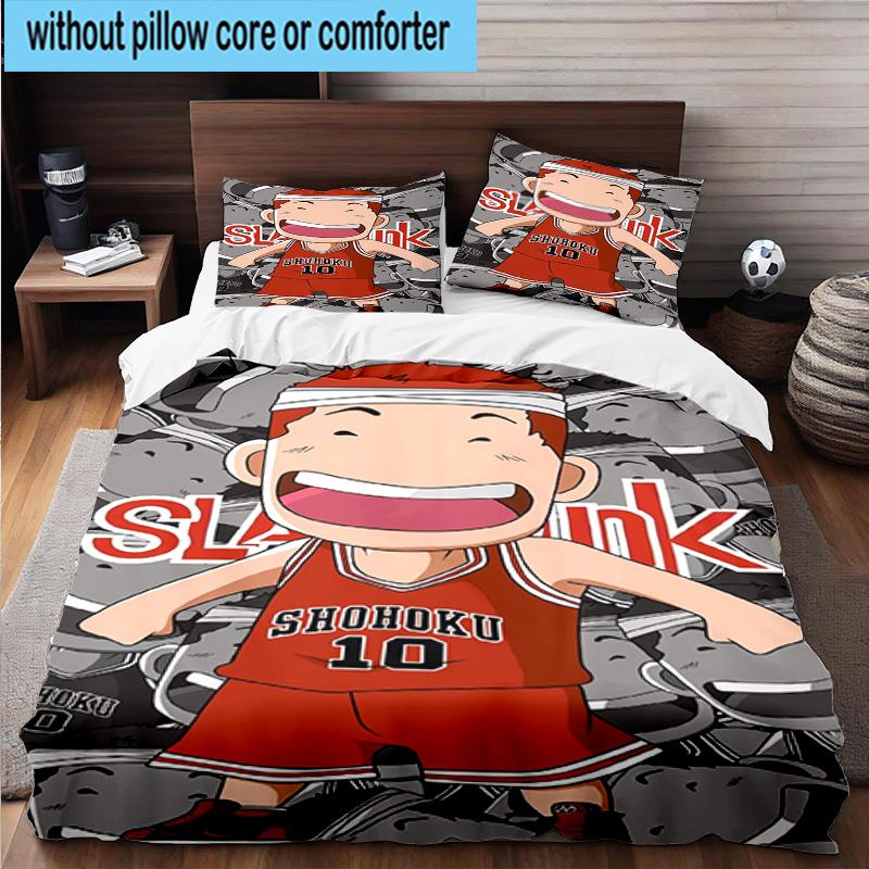 3PCS Slam Basketball Heroes 3pcs Bedding,Including 3PCS Duvet Cover And 2pcs Pillowcases Perfect for Christmas,Ideal for Bedroom, Dormitory