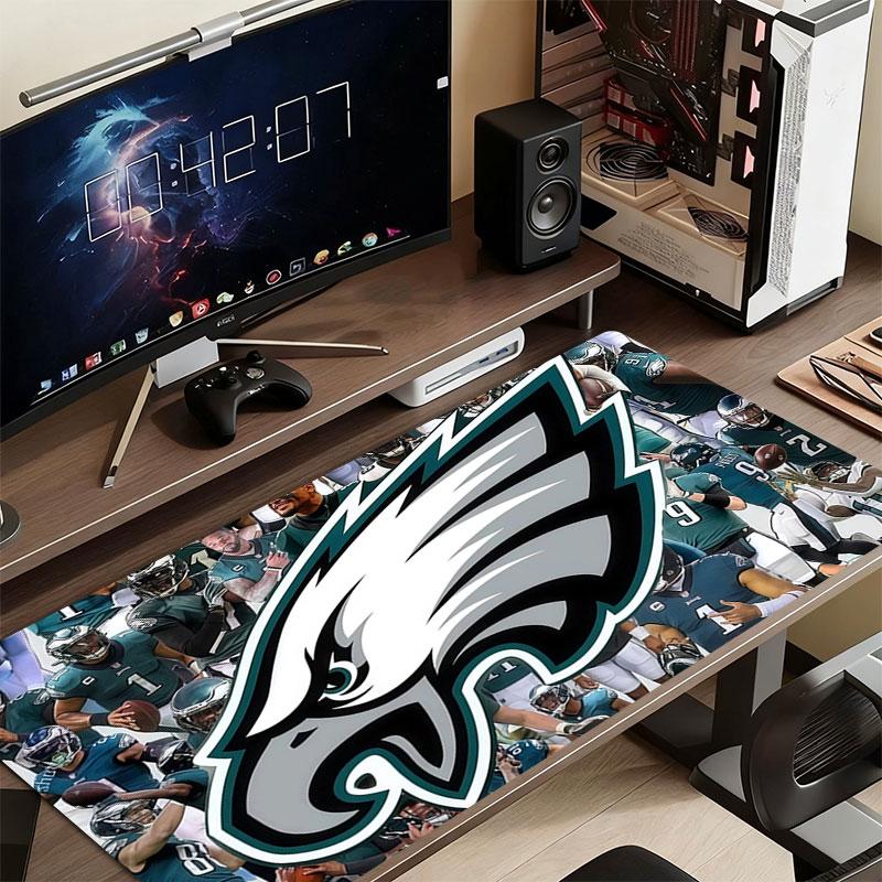 PHI Eagles Players Mouse Pad, Large Gaming Desk Mat, Non-slip XXL Mousepad for Laptop & Tablet, Mini PC Playmat with Stitched Edges